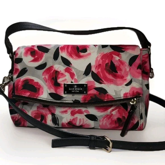 Kate Spade NY Floral Crossbody‎ Purse Maise Rose Shoulder Bag Small NWT - Picture 7 of 14
